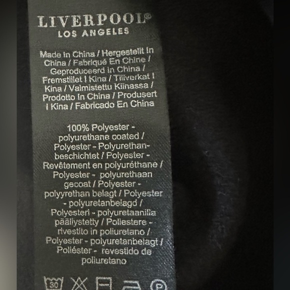 Liverpool Seamed Faux Vegan Button-down Leather Shacket, Black, Size XS‎ - Picture 11 of 12